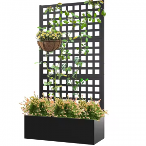 Metal Raised Garden Bed with Trellis