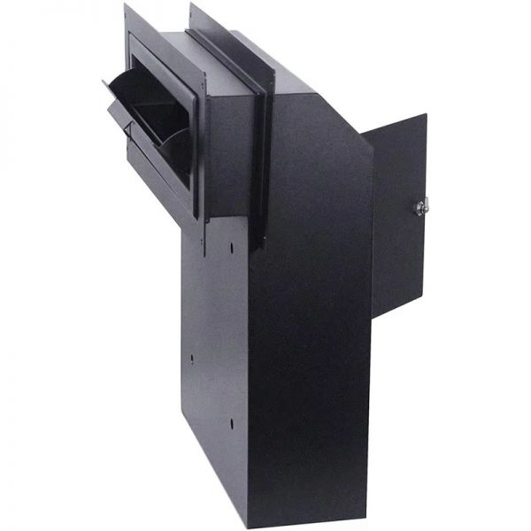Black Wall Mount Drop Post Letter Box Metal Iron Mailbox Daily Use - Image 3