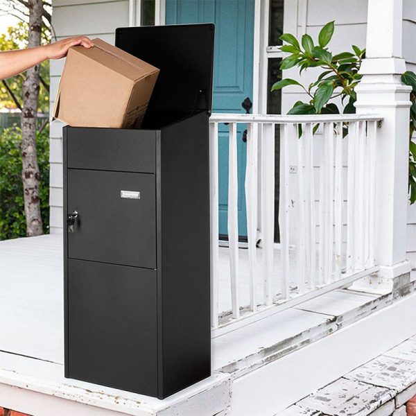Galvanized Steel Large Parcel Drop Box Outdoor Delivery Box Secure Storage - Image 2