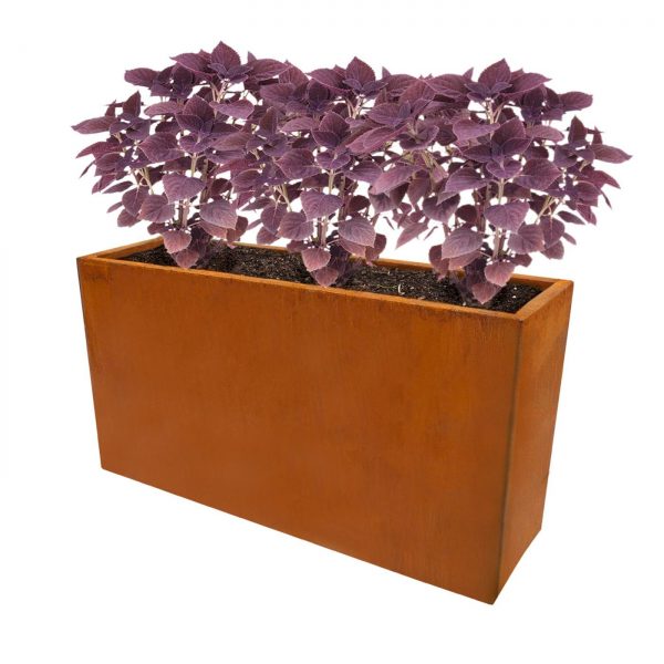 Modern Design Corten Steel Rectangle Herb Planter Box