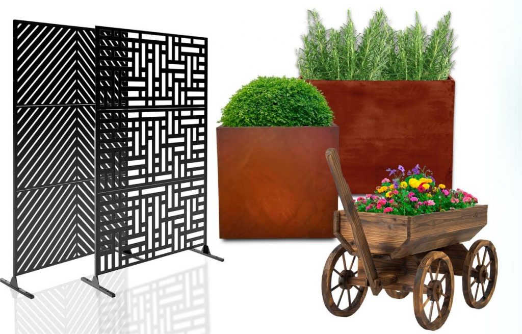 The garden of your choice metal planters