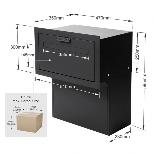 Modern Metal Brick-in Postbox Anti-rust Wall Small Letterbox - Image 2